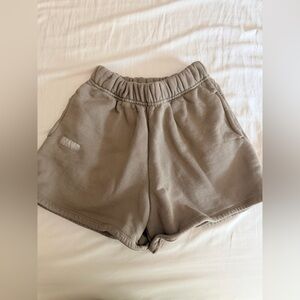 Set active tan light brown sweat shorts small